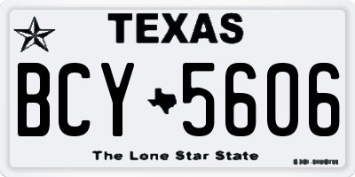 TX license plate BCY5606