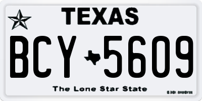 TX license plate BCY5609