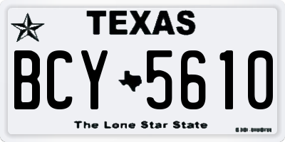 TX license plate BCY5610