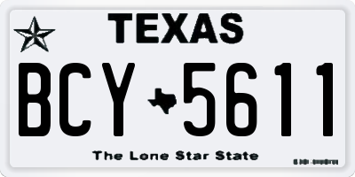 TX license plate BCY5611