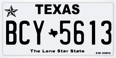 TX license plate BCY5613
