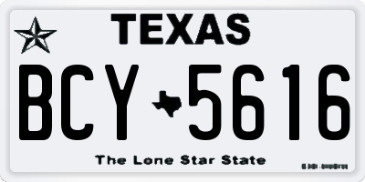 TX license plate BCY5616