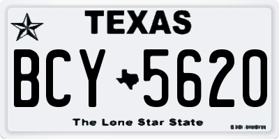 TX license plate BCY5620