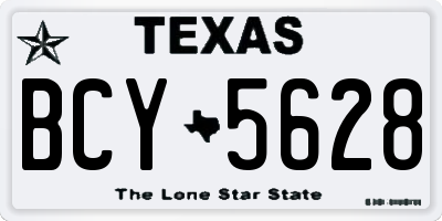 TX license plate BCY5628