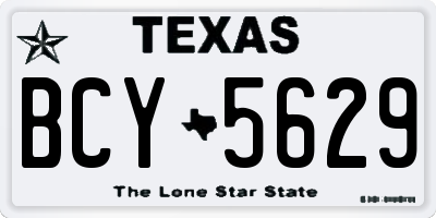 TX license plate BCY5629