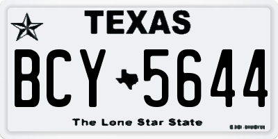 TX license plate BCY5644