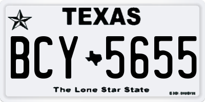 TX license plate BCY5655