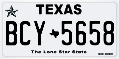 TX license plate BCY5658