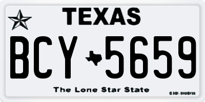 TX license plate BCY5659