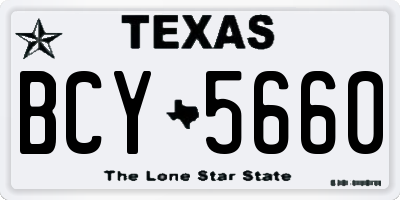 TX license plate BCY5660