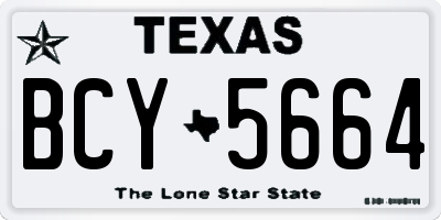 TX license plate BCY5664