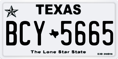 TX license plate BCY5665