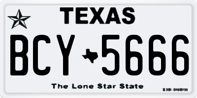 TX license plate BCY5666