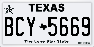 TX license plate BCY5669