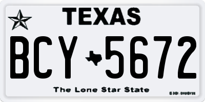 TX license plate BCY5672