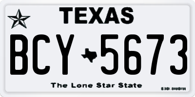 TX license plate BCY5673