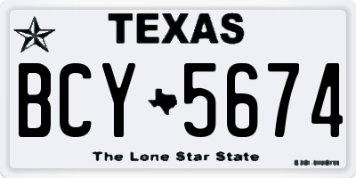 TX license plate BCY5674