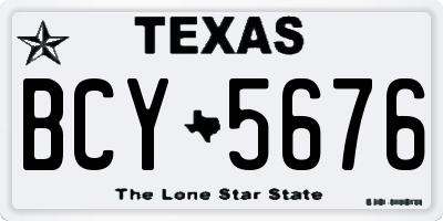 TX license plate BCY5676