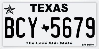 TX license plate BCY5679