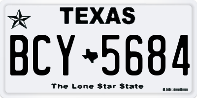 TX license plate BCY5684