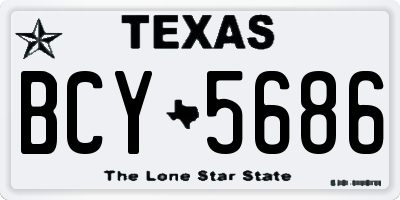 TX license plate BCY5686