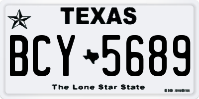 TX license plate BCY5689