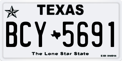 TX license plate BCY5691