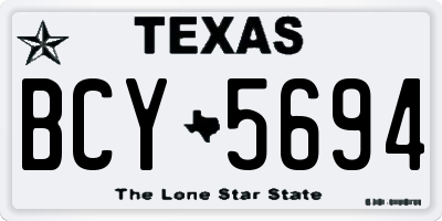 TX license plate BCY5694