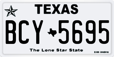 TX license plate BCY5695