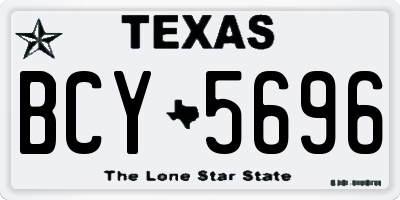 TX license plate BCY5696