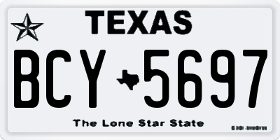 TX license plate BCY5697