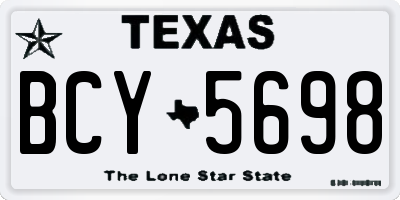 TX license plate BCY5698