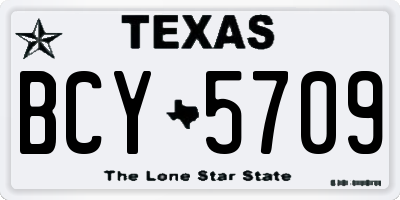 TX license plate BCY5709