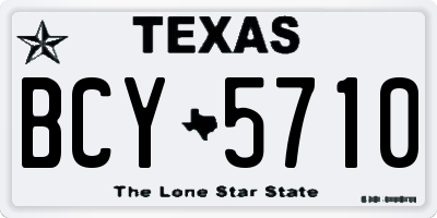 TX license plate BCY5710