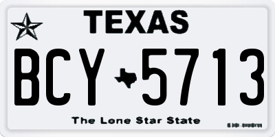 TX license plate BCY5713