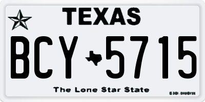 TX license plate BCY5715