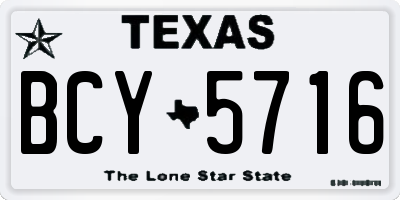 TX license plate BCY5716