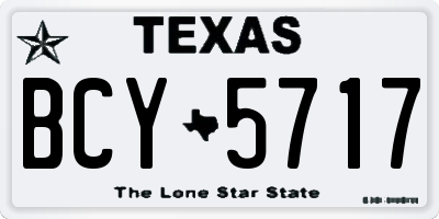 TX license plate BCY5717