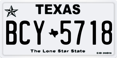 TX license plate BCY5718