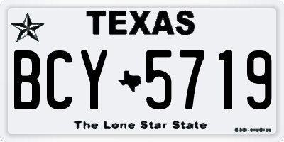 TX license plate BCY5719