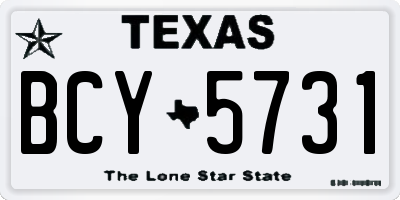 TX license plate BCY5731