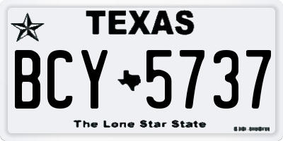 TX license plate BCY5737