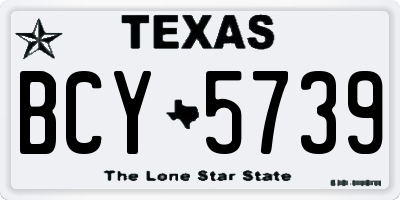 TX license plate BCY5739