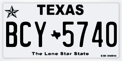 TX license plate BCY5740
