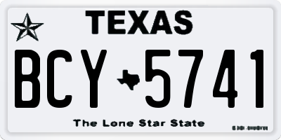TX license plate BCY5741