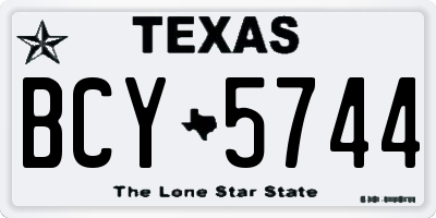 TX license plate BCY5744