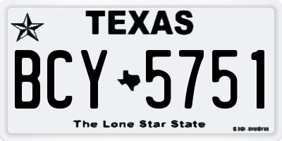 TX license plate BCY5751