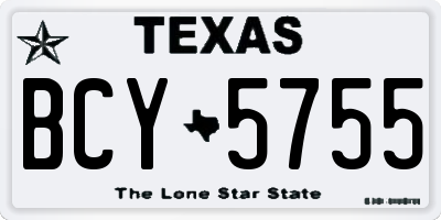 TX license plate BCY5755