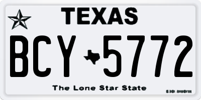 TX license plate BCY5772