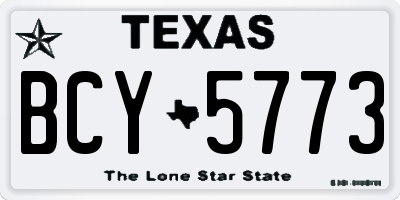 TX license plate BCY5773